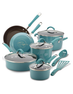 Juego de Ollas y Sartenes Rachael Ray Cucina 12 Piezas Azul