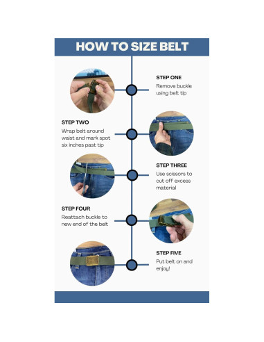 Cinturón Militar de Lona Negra Ajustable 142 cm