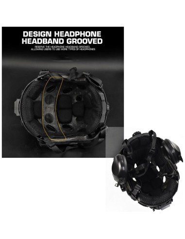 Casco Táctico Hdlsina HL31 Ajustable con Montaje NVG