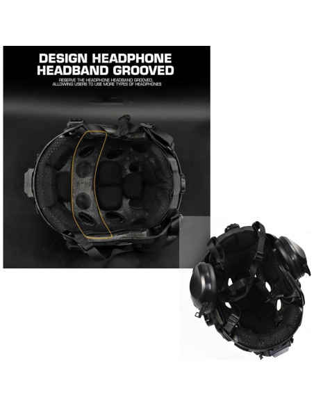 Casco Táctico Hdlsina HL31 Ajustable con Montaje NVG