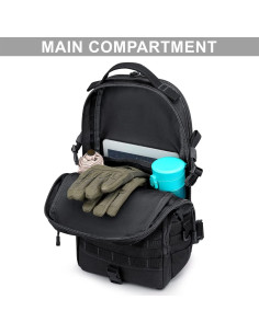 Mochila Bandolera Táctica G4Free 34x20x13cm Negra 2