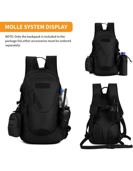 Mochila Táctica Huntvp 20L Nylon 900D para Senderismo