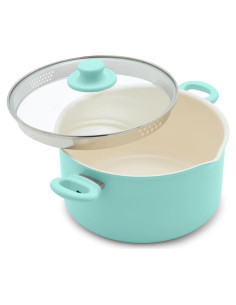 GreenLife Olla Cerámica 6QT Antiadherente Turquesa