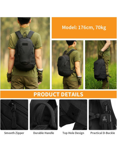 Mochila Táctica Huntvp 20L Nylon 900D para Senderismo