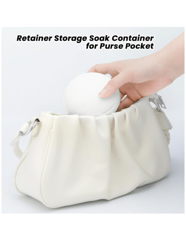 Estuche Limpiador de Dentaduras AARAINBOW 2 en 1 Blanco