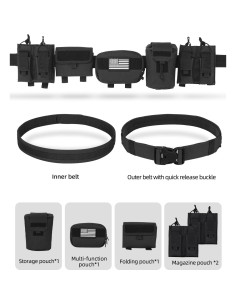Cinturón Táctico EZshoot 7 en 1 Ajustable Negro 2