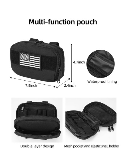 Cinturón Táctico EZshoot 7 en 1 Ajustable Negro