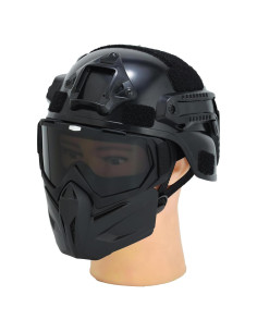 Casco Táctico PLOOTA con Gafas y Máscara Facial Completa