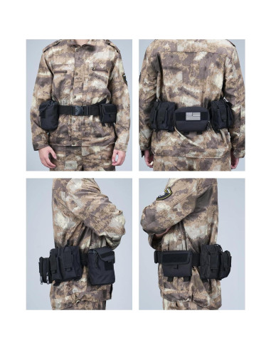 Cinturón Táctico EZshoot 7 en 1 Ajustable Negro