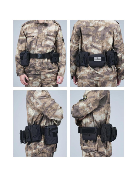 Cinturón Táctico EZshoot 7 en 1 Ajustable Negro