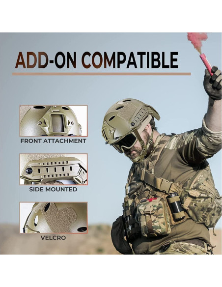 Casco Táctico LEJUNJIE LE191-PJ-BK para Airsoft Negro