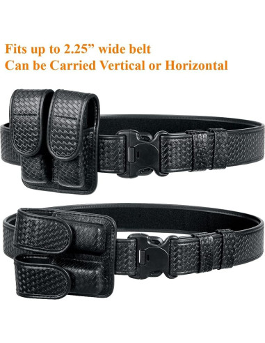 Funda Doble Cargador TAFTACFR Cuero Canasta 9mm .40