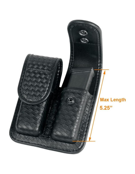 Funda Doble Cargador TAFTACFR Cuero Canasta 9mm .40