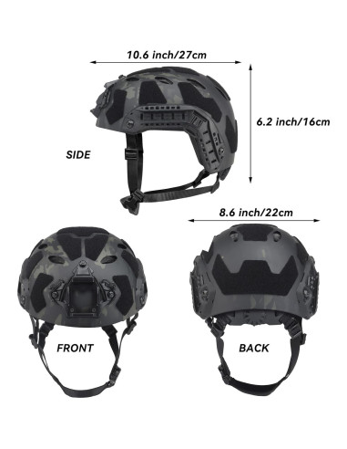 Casco Táctico AOUTACC Ajustable para Airsoft y Paintball