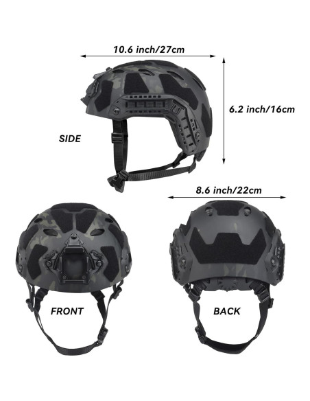 Casco Táctico AOUTACC Ajustable para Airsoft y Paintball