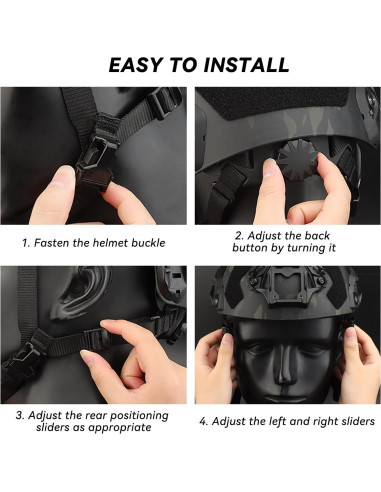 Casco Táctico AOUTACC Ajustable para Airsoft y Paintball