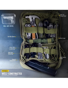 Bolsa Táctica WYNEX Grande EDC Molle 24x19x9cm Verde 2