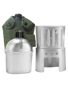 Juego de cocina portátil Tempsnow 4 piezas aluminio camping