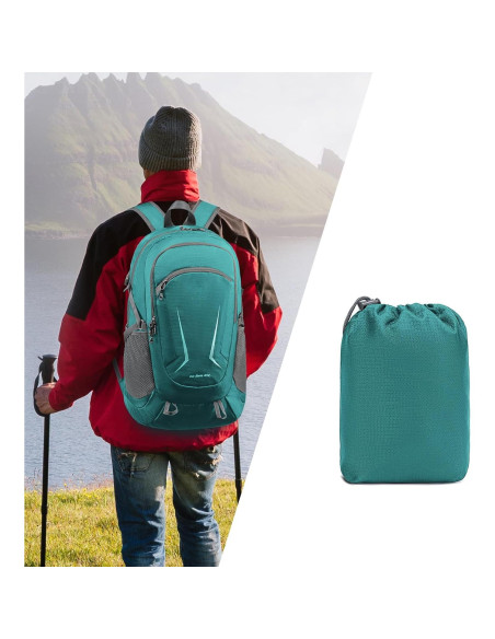 MIYCOO Mochila Plegable 45L Impermeable Verde para Viajes