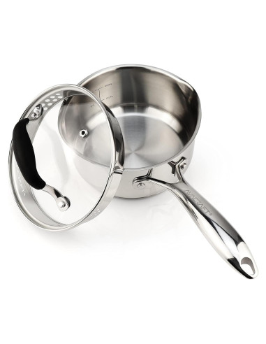 Cacerola AVACRAFT 1.5L Acero Inoxidable con Tapa Colador