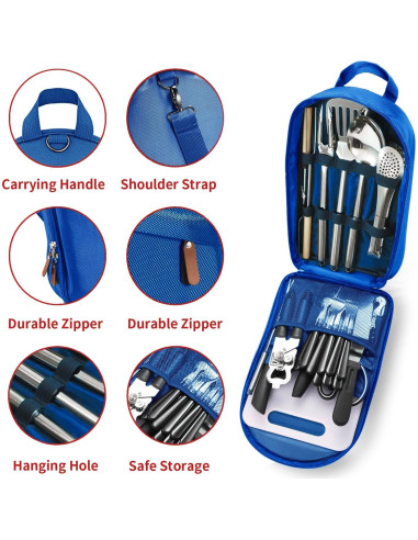 Juego de utensilios de cocina Freehiker 27 piezas para camping