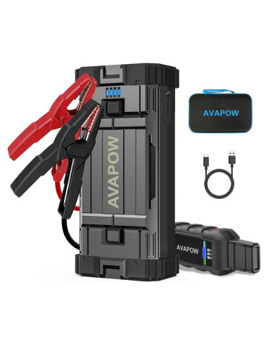Arrancador de Coche AVAPOW A18 2000A USB Doble Carga Rápida