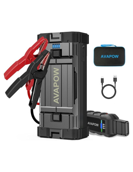 Arrancador de Coche AVAPOW A18 2000A USB Doble Carga Rápida