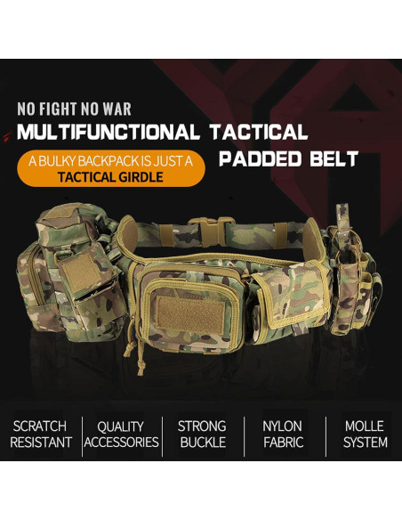 Cinturón Táctico YAKEDA 5 en 1 Nylon Ajustable