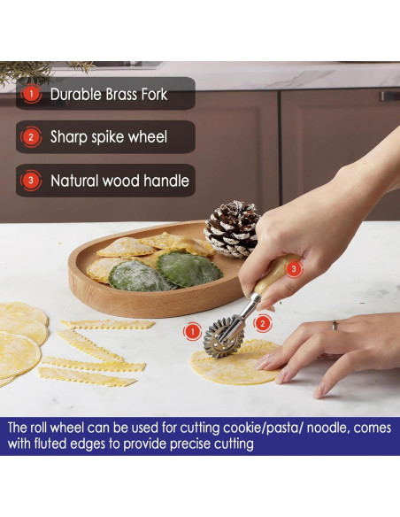 Cortador de Ravioli KEISSCO con 4 Sellos y Rueda