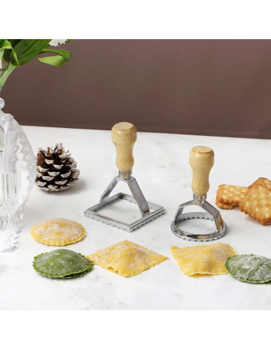 Cortador de Ravioli KEISSCO con 4 Sellos y Rueda