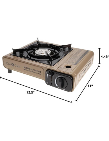 Estufa Portátil Gas One GS-3400P Doble Combustible 1.41 kg