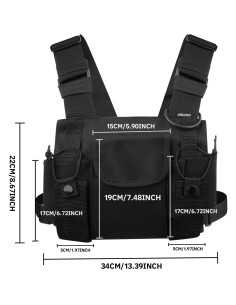 Chaleco Croogo Universal para Walkie Talkie Manos Libres 2
