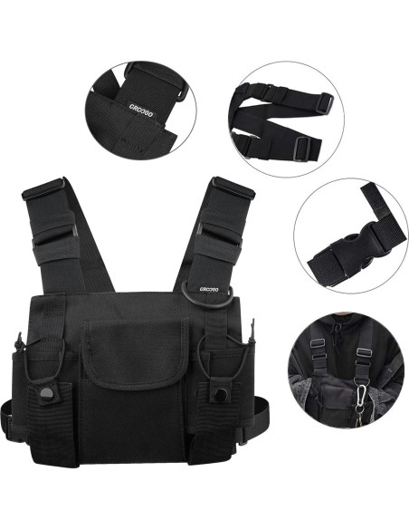 Chaleco Croogo Universal para Walkie Talkie Manos Libres
