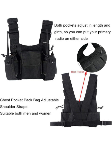 Chaleco Croogo Universal para Walkie Talkie Manos Libres