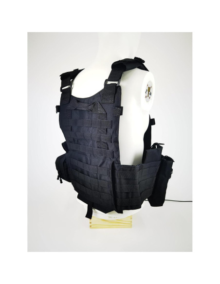 Chaleco Táctico Swat Airsoft Paintball Ajustable Negro