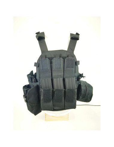 Chaleco Táctico Swat Airsoft Paintball Ajustable Negro