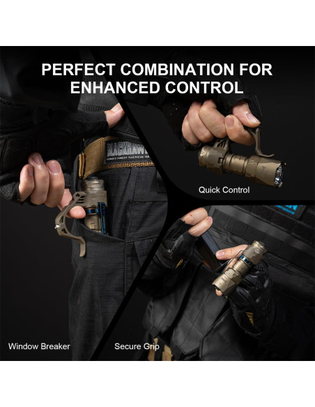 Anillo Táctico WUBEN T4 con Rompeventanas para EDC