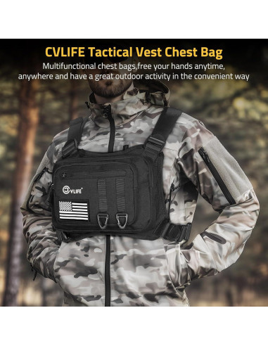 Bolsa de Pecho CVLIFE Ajustable Táctica para Hombres