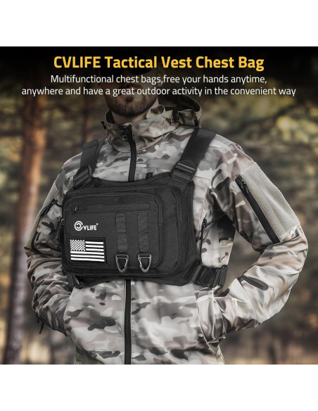 Bolsa de Pecho CVLIFE Ajustable Táctica para Hombres