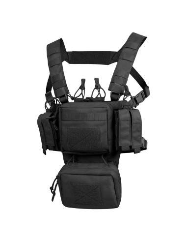 Chaleco Táctico VISMIX Ajustable Nylon 4 Bolsas Mag Negro