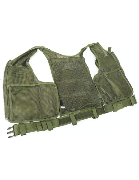 Chaleco Táctico BOMTURN Ultra-Ligero Malla Ajustable 52-57 cm