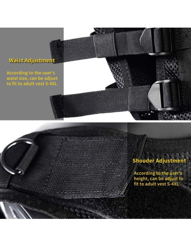 Chaleco Táctico BOMTURN Ultra-Ligero Malla Ajustable 52-57 cm