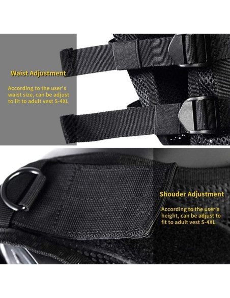 Chaleco Táctico BOMTURN Ultra-Ligero Malla Ajustable 52-57 cm