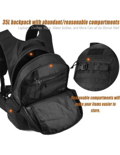 Mochila Táctica R.SASR 35L para Senderismo y Motocicleta 2