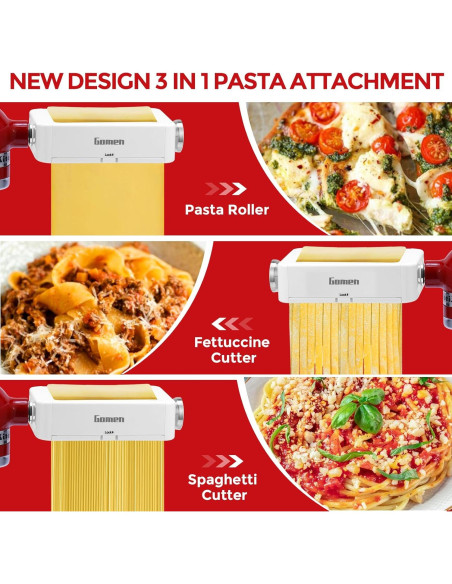 Accesorio de Pasta 3 en 1 Gomen para Batidora KitchenAid