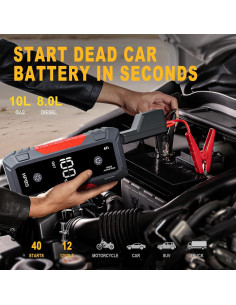 Arrancador de Salto HPBS H2000 4000A 12V Pantalla LCD 2