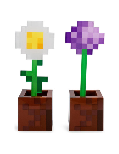 Lámparas LED de Mesa Minecraft Daisy y Allium, Set de 2