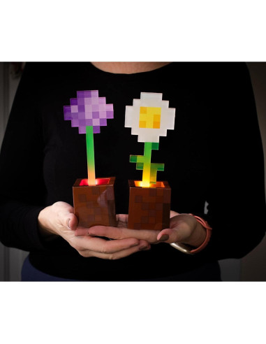 Lámparas LED de Mesa Minecraft Daisy y Allium, Set de 2
