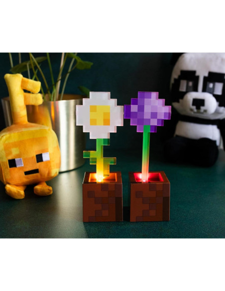 Lámparas LED de Mesa Minecraft Daisy y Allium, Set de 2