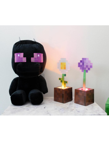 Lámparas LED de Mesa Minecraft Daisy y Allium, Set de 2